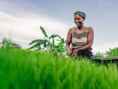 Portrait of African female rural farmer in Malawi